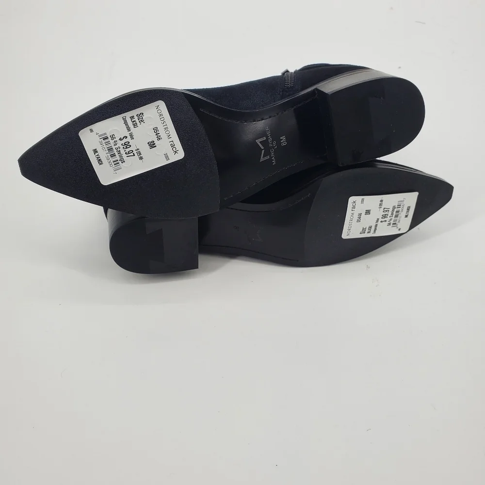 Marc Fisher black suede MLYandi bootie women's size 8 new